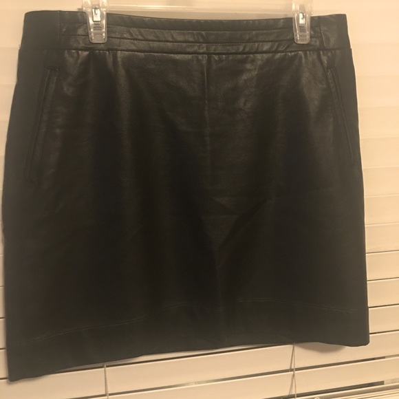Faux Leather Black Mini Skirt - Picture 2 of 5